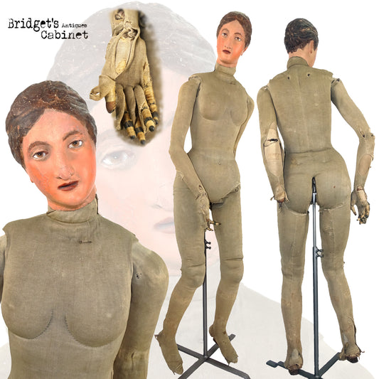 1860s French Articulated Artist Lay Figure Mannequin