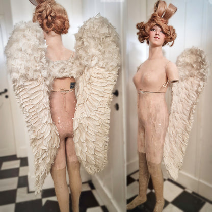 Rare Antique Angel Wings Feathered Design (Early 1900s)