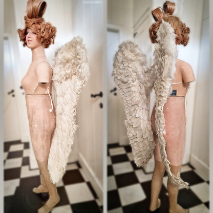 Rare Antique Angel Wings Feathered Design (Early 1900s)