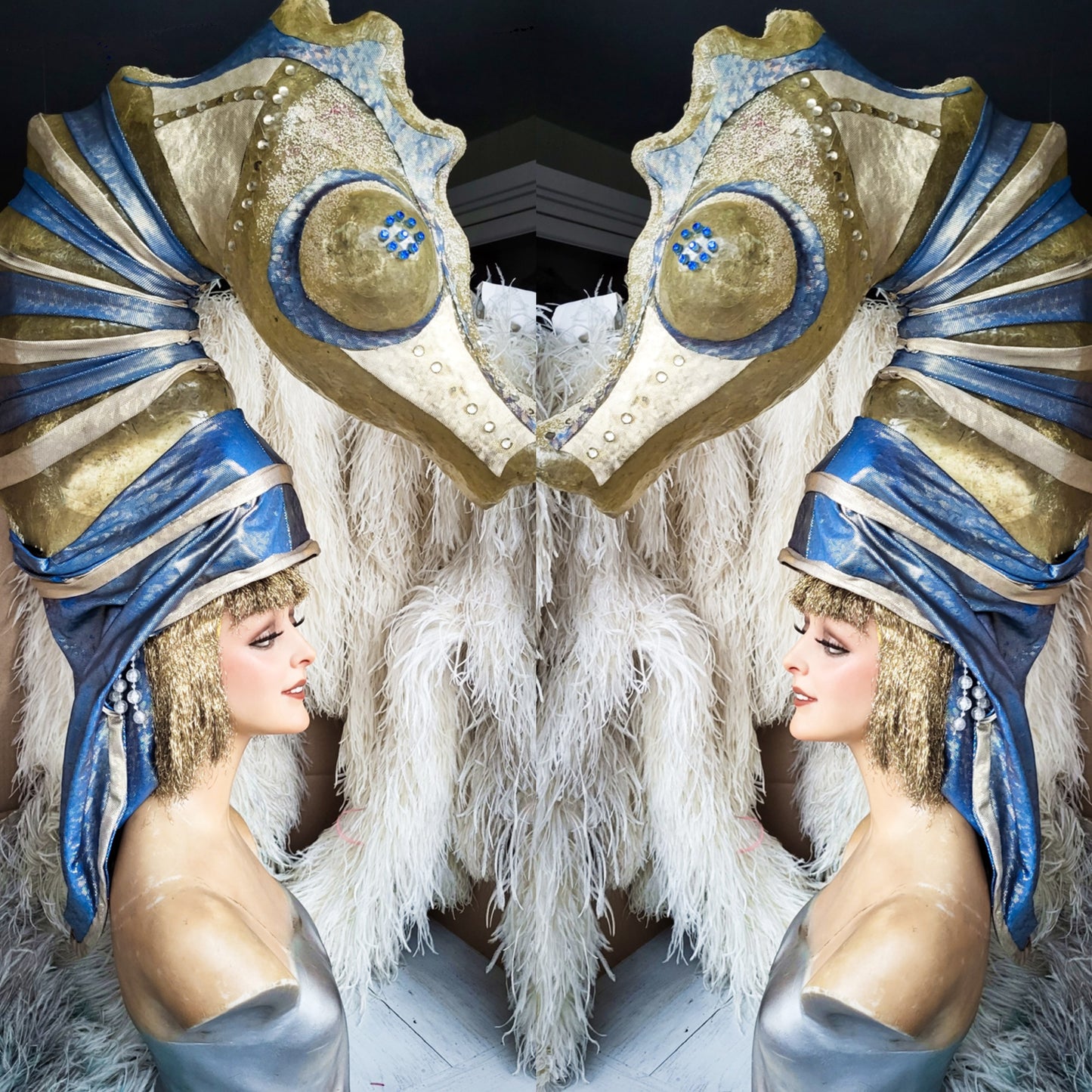 Vintage Seahorse Stage Costume Headdress