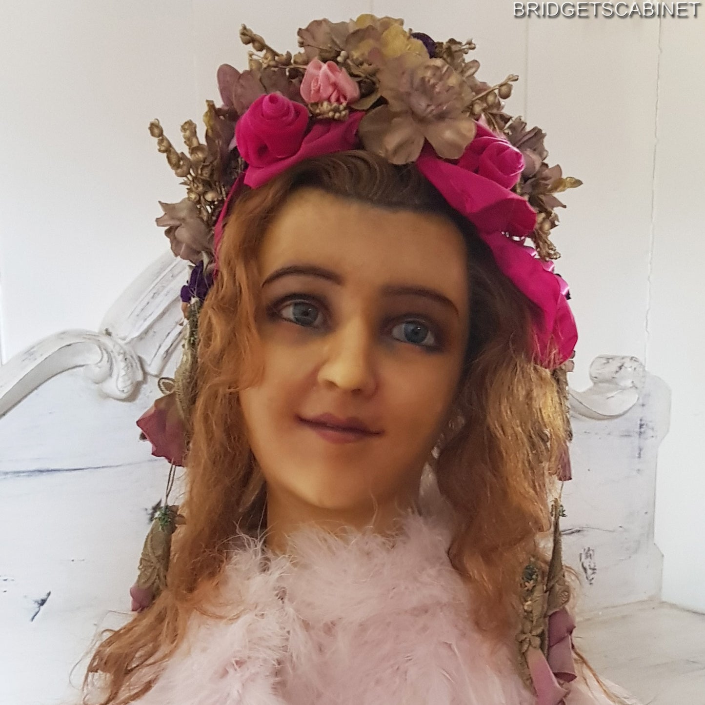 1900s French Wax Girl Bust