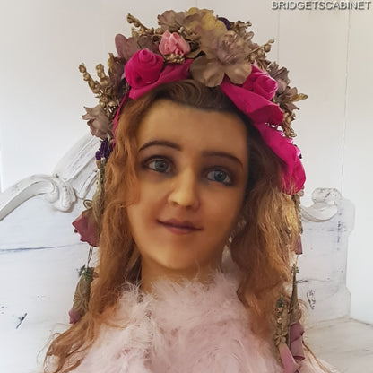 1900s French Wax Girl Bust