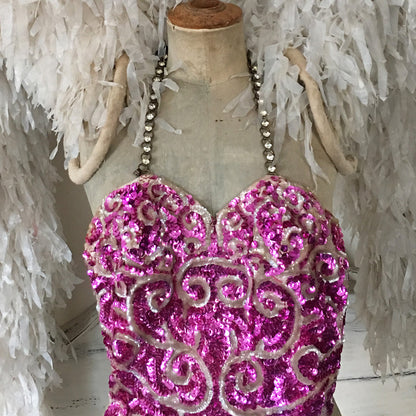 Vintage 1950s Folies Bergeres Dance Costume Burlesque