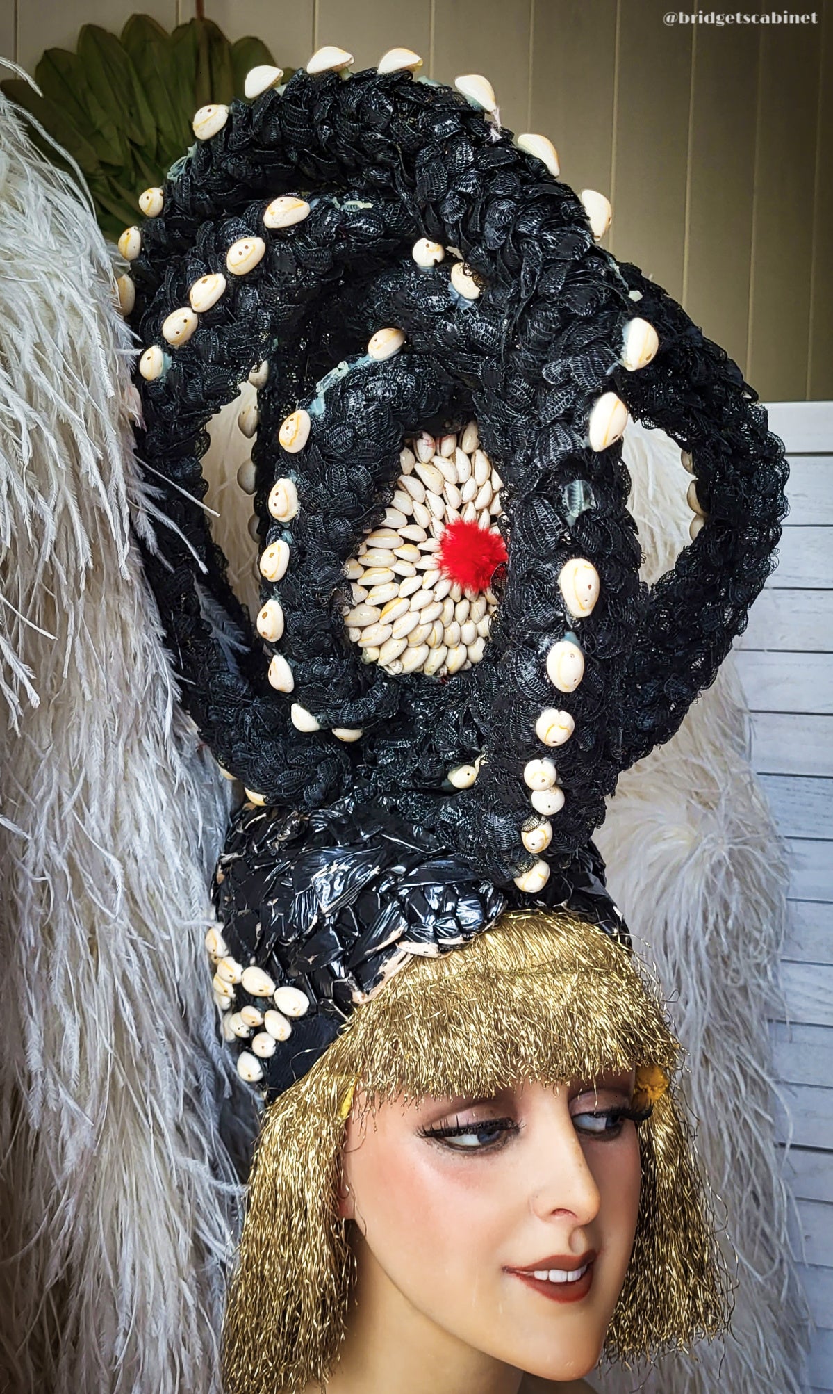 Vintage Stage Burlesque Headdress Shells
