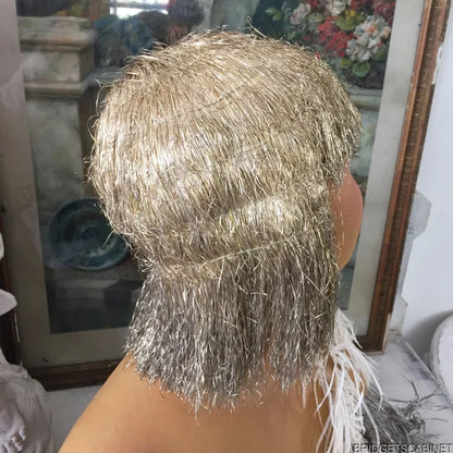 1920s Gold Bullion Evening Flapper Wig