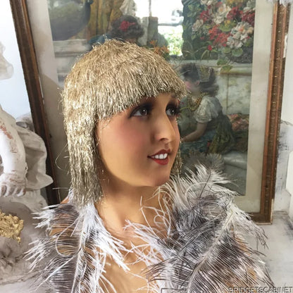 1920s Gold Bullion Evening Flapper Wig