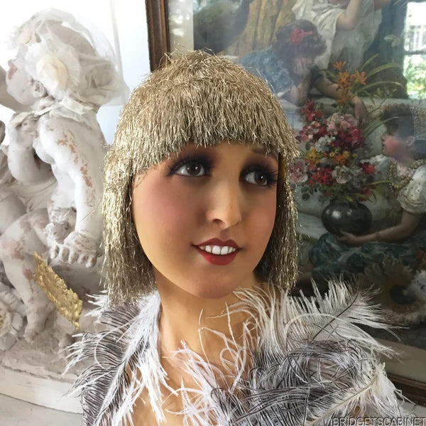 1920s Gold Bullion Evening Flapper Wig