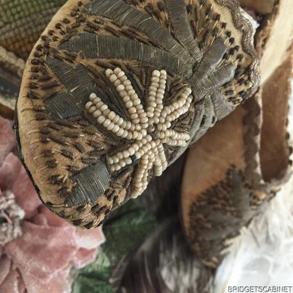 1850s Velvet Beaded Shoes