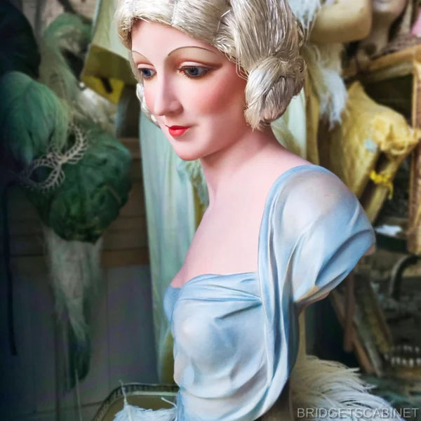 1920s Wax Flapper Bust