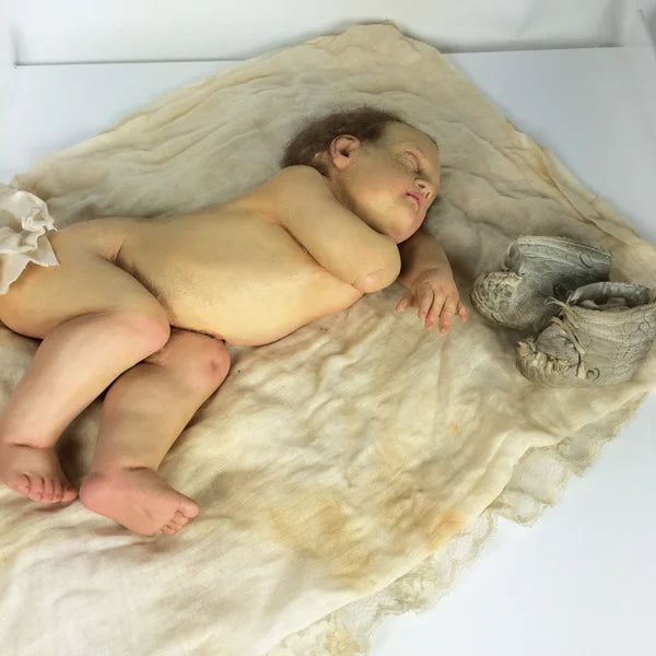 1850s Rare Post Mortem Wax Baby Mannequin