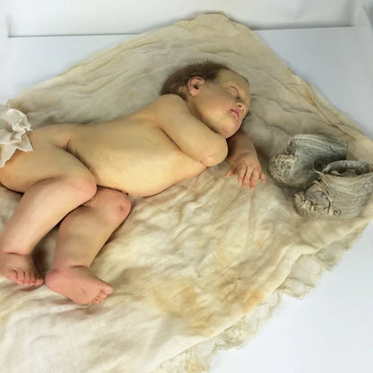 1850s Rare Post Mortem Wax Baby Mannequin