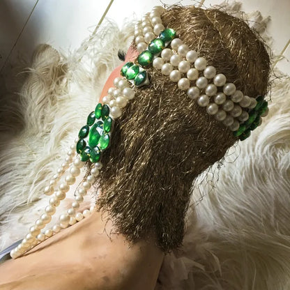 1900s Spanis Glas Bulb Stage Headdress