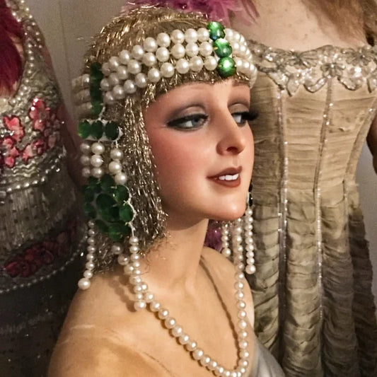 1900s Spanis Glas Bulb Stage Headdress