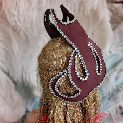Rare Vintage French Theater Headdress – Rhinestone-Embellished