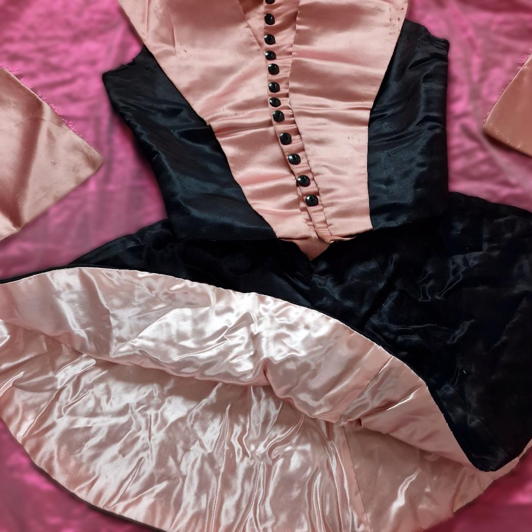 Antique 1900s French Burlesque Showgirl Costume – Rare 3-Piece Set