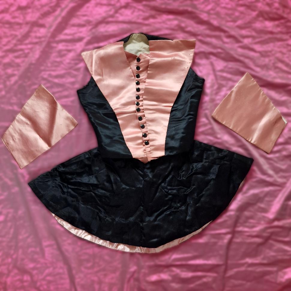 Antique 1900s French Burlesque Showgirl Costume – Rare 3-Piece Set