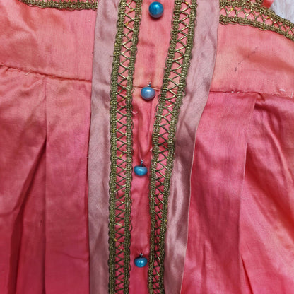 Antique Orange-Pink Children's Dress – French Theater Costume