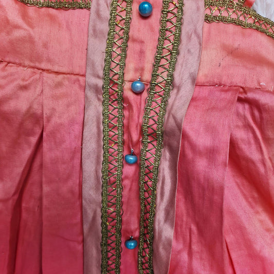 Antique Orange-Pink Children's Dress – French Theater Costume