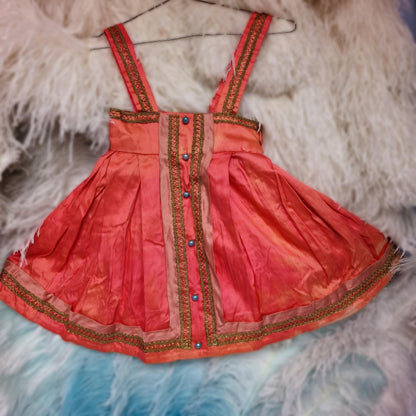 Antique Orange-Pink Children's Dress – French Theater Costume