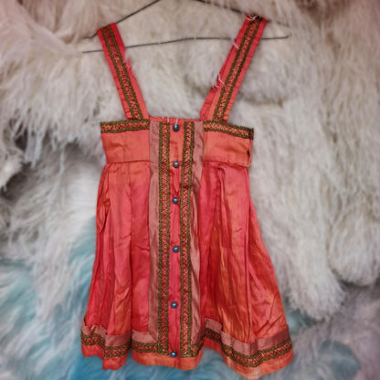 Antique Orange-Pink Children's Dress – French Theater Costume