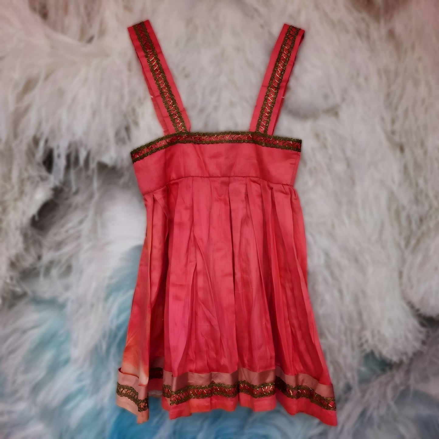 Antique Orange-Pink Children's Dress – French Theater Costume