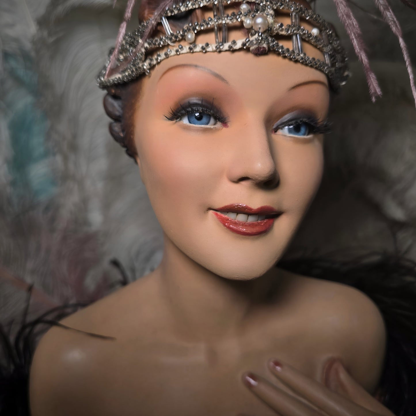 1930s Rare French Counter Top Bust Signed