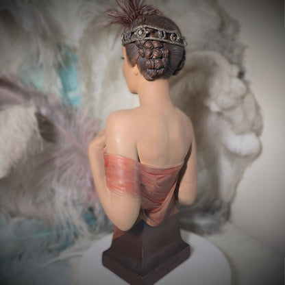 1930s Rare French Counter Top Bust Signed