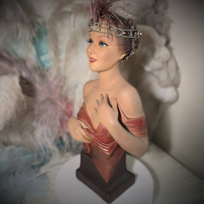 1930s Rare French Counter Top Bust Signed