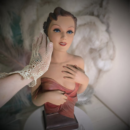 1930s Rare French Counter Top Bust Signed