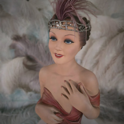 1930s Rare French Counter Top Bust Signed