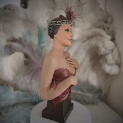 1930s Rare French Counter Top Bust Signed