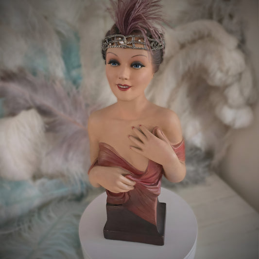 1930s Rare French Counter Top Bust Signed