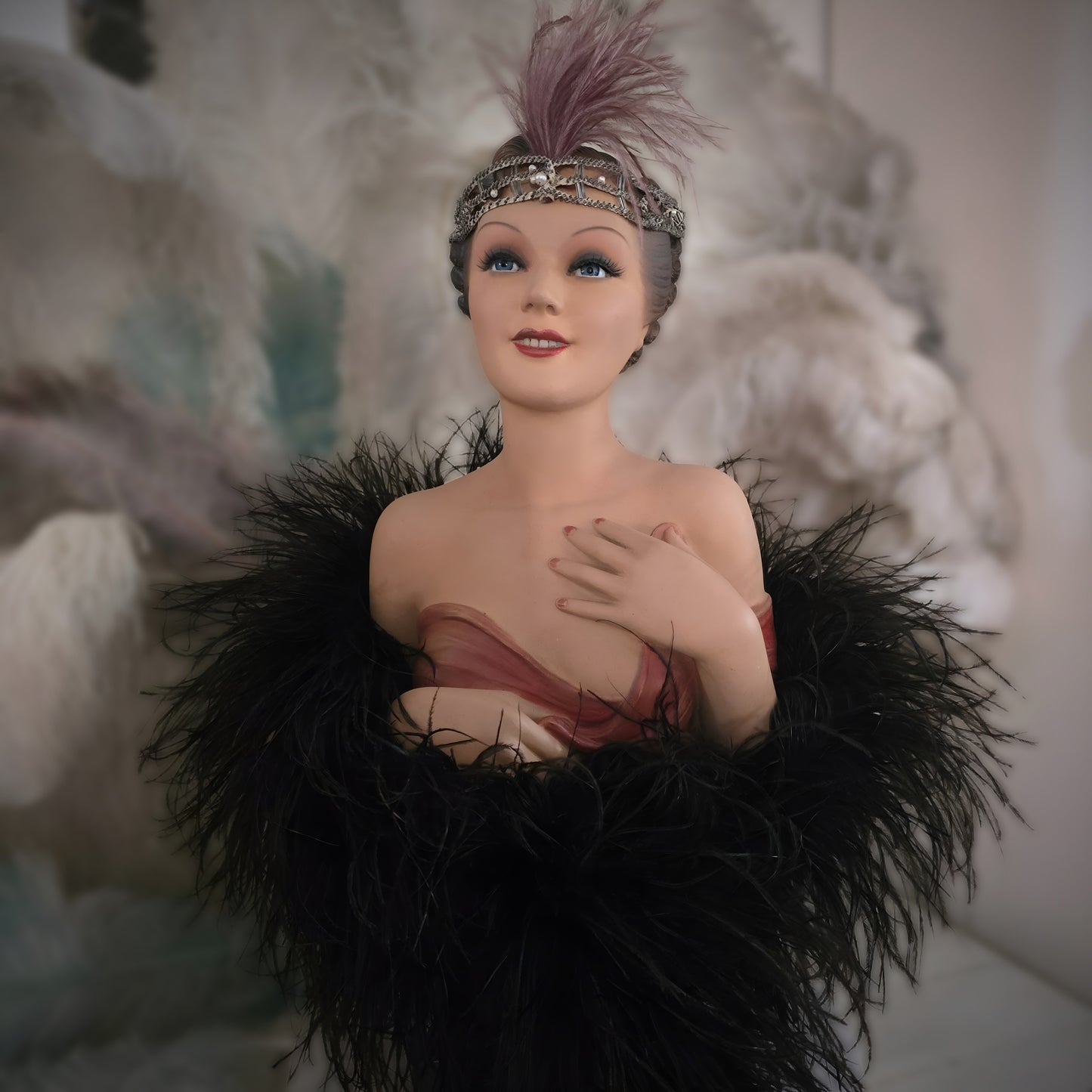 1930s Rare French Counter Top Bust Signed