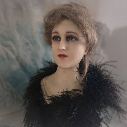 1920s French Wax Bust Counter top