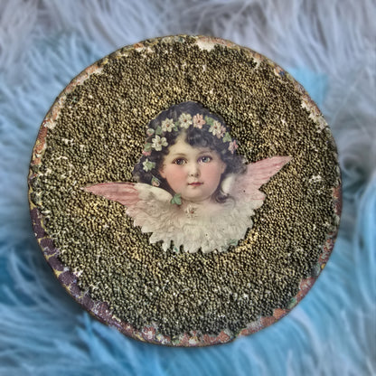 Pair of Unique French Folk Art Angel Plaques – Circa 1890