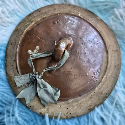 Pair of Unique French Folk Art Angel Plaques – Circa 1890