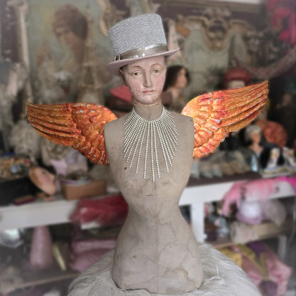 Charming Antique French Metal Wings – Early 20th Century
