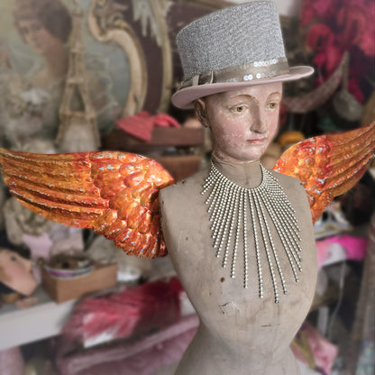 Charming Antique French Metal Wings – Early 20th Century