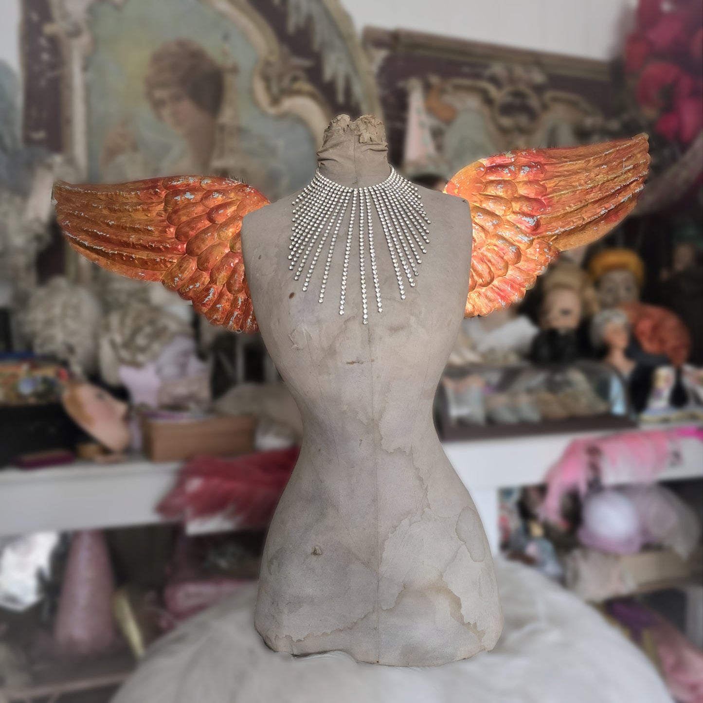 Charming Antique French Metal Wings – Early 20th Century
