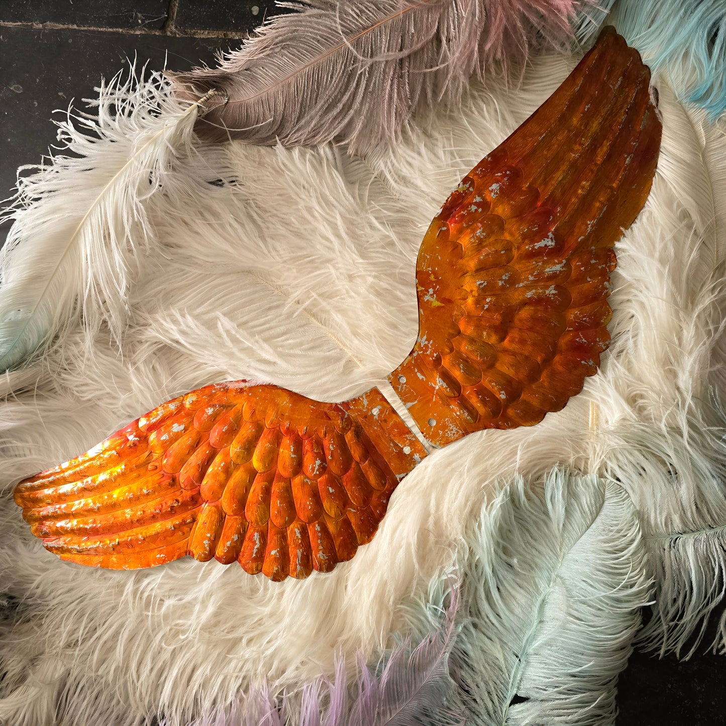 Charming Antique French Metal Wings – Early 20th Century