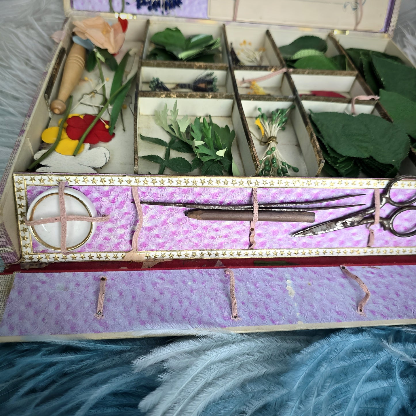 1900s rare French flower-making kit