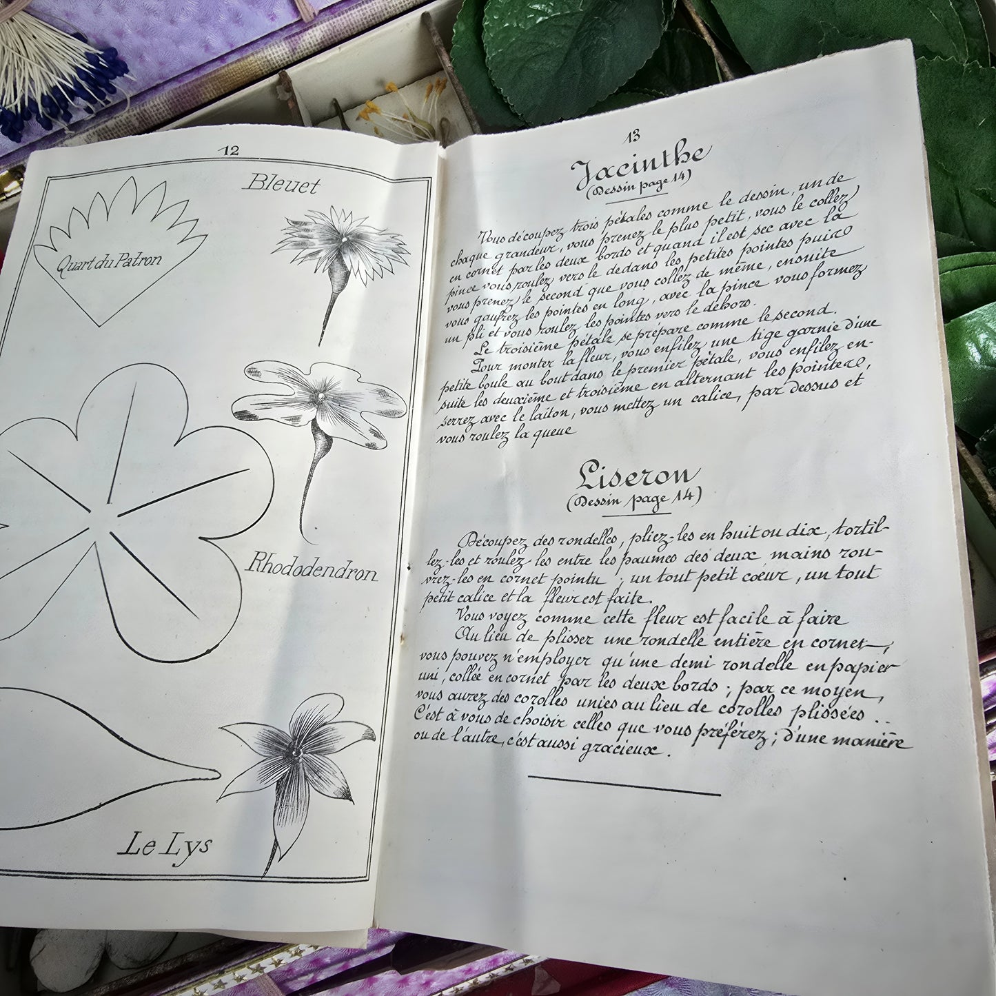 1900s rare French flower-making kit