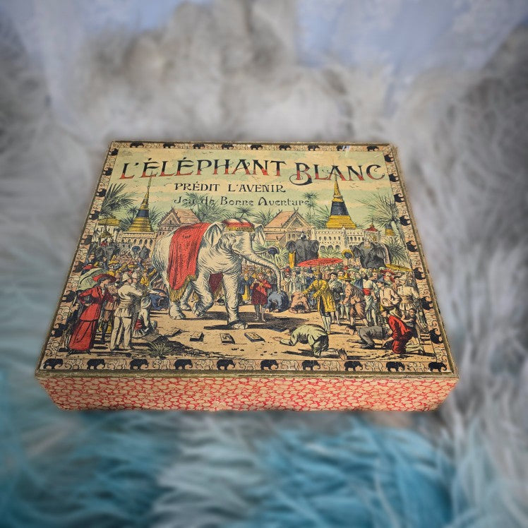 1913 Rare fortune-telling Game Board "The White Elephant"