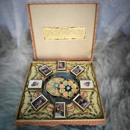 1913 Rare fortune-telling Game Board "The White Elephant"