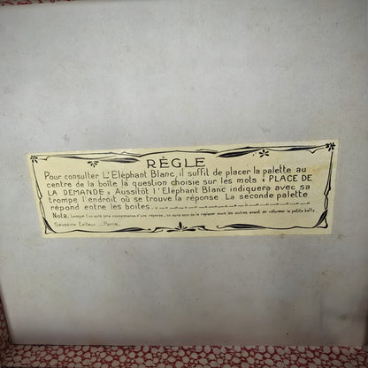 1913 Rare fortune-telling Game Board "The White Elephant"