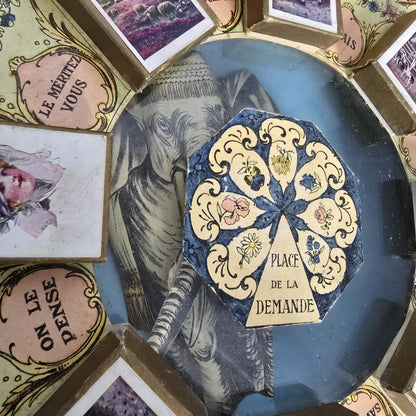 1913 Rare fortune-telling Game Board "The White Elephant"