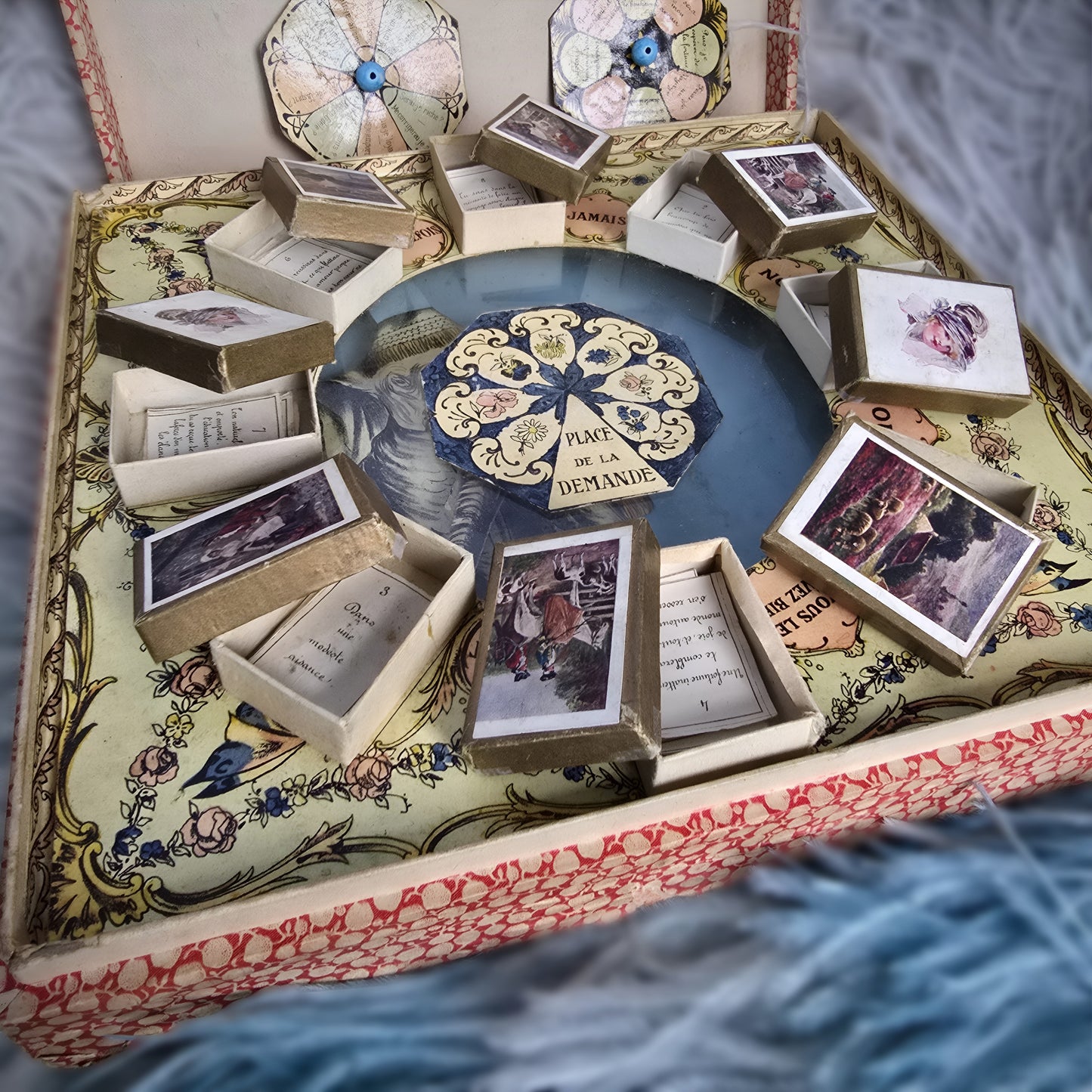 1913 Rare fortune-telling Game Board "The White Elephant"
