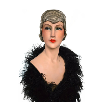 Exquisite 1930s Art Deco Chalkware Bust