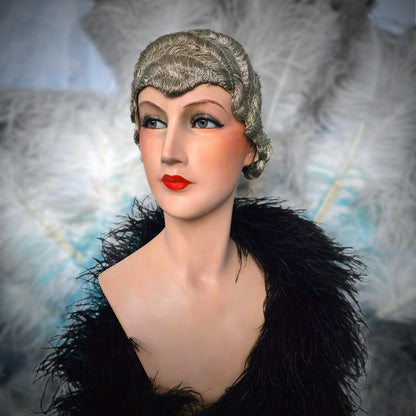 Exquisite 1930s Art Deco Chalkware Bust