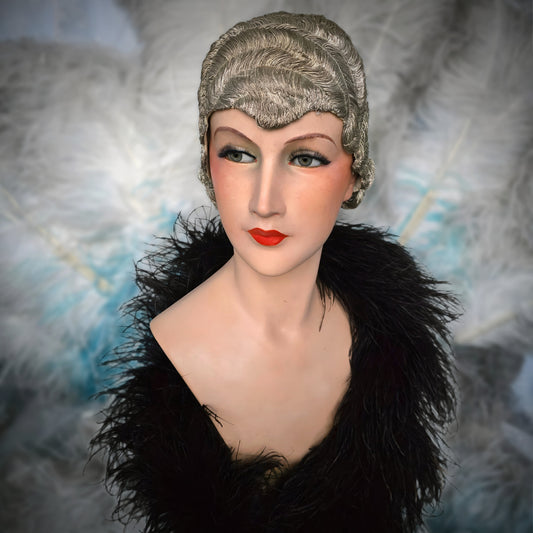 Exquisite 1930s Art Deco Chalkware Bust